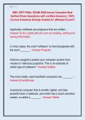 MSC ORT FINAL EXAM 2026 Actual Complete Real  Verified Exam Questions with verified Answers &lpar; 100&percnt;  Correct Answers&rpar; Already Graded A&plus; &vert;&vert;Newest Exam&excl;&excl;&excl;