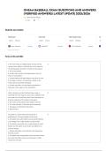 OHSAA BASEBALL EXAM QUESTIONS AND ANSWERS &lpar;VERIFIED ANSWERS&rpar; LATEST UPDATE 2025&sol;2026