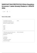 SNHD EMT EMS PROTOCOLS EXAM Questions & Answers &vert; Latest Already Graded A&plus; UPDATE 2026