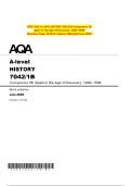 2025 AQA A-LEVEL HISTORY 704211B Component 1B Spain in the Age of Discovery&comma; 1469&mdash;1598 Question Paper & Mark Scheme &lpar;Merged&rpar; June 2025 &vert;