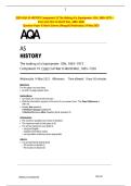 2025 AQA AS HISTORY Component 1K The Making of a Superpower&colon; USA&comma; 1865-1975 - From Civil War to World War&comma; 1865&mdash;1920 Question Paper & Mark Scheme &lpar;Merged&rpar; Wednesday 14 May 2025