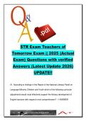 STR Teachers of Tomorrow Exam Prep &ndash; Phonological Awareness&comma; Phonics&comma; Dyslexia&comma; Reading Fluency & Literacy Assessment &lpar;90 Questions and Answers&rpar; &ndash; Texas Teacher Certification