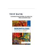 Test Bank for Gerontologic Nursing&comma; 7th Edition by Jennifer J&period; Yeager &vert; Complete Chapters 1&ndash;27