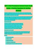 RSPT 1410 PROCEDURES COMPLETE GENERAL EXAM STUDY GUIDE 2026&sol;2027 WITH VERIFIED QUESTIONS AND ANSWERS &vert;&vert; GUARANTEED PASS &vert; NEWEST VERSION