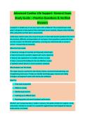 ADVANCED CARDIAC LIFE SUPPORT &lpar;ACLS&rpar; COMPLETE STUDY GUIDE 2026&sol;2027 WITH VERIFIED QUESTIONS AND ANSWERS &vert;&vert; GUARANTEED PASS &vert; NEWEST VERSION