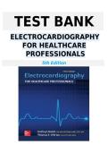 Test Bank for Electrocardiography for Healthcare Professionals 5th Edition by Kathryn Booth & Thomas O&rsquo;Brien ISBN 9781260064773 Complete Questions & Verified Answers 2026