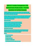 HAN 417 CARDIAC EMERGENCIES CPR COMPLETE STUDY GUIDE 2026&sol;2027 WITH VERIFIED QUESTIONS AND ANSWERS &vert;&vert; GUARANTEED PASS &vert; NEWEST VERSION