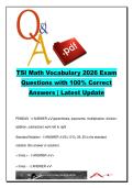 TSI Math Vocabulary Guide &ndash; Algebra Terms&comma; Geometry Concepts&comma; Exponent Rules & Linear Equations &lpar;100 Questions and Answers&rpar; &ndash; Texas Success Initiative Assessment