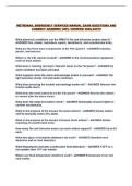 METRORAIL EMERGENCY SERVICES MANUAL EXAM QUESTIONS AND CORRECT ANSWERS 100&percnt; VERIFIED 2026-2027&excl;&excl;