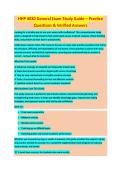 HHP 4030 COMPLETE GENERAL EXAM STUDY GUIDE 2026&sol;2027 WITH VERIFIED QUESTIONS AND ANSWERS &vert;&vert; GUARANTEED PASS &vert; NEWEST VERSION