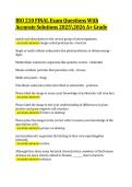 BIO 210 FINAL Exam Questions With  Accurate Solutions 20252026 A&plus; Grade
