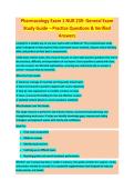 PHARMACOLOGY EXAM 1 NUR 239 COMPLETE STUDY GUIDE 2026&sol;2027 WITH VERIFIED QUESTIONS AND ANSWERS &vert;&vert; GUARANTEED PASS &vert; NEWEST VERSION
