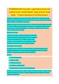 PHARMACOLOGY PRINCIPLES&colon; LEGAL&comma; ETHICAL&comma; SOCIAL & CULTURAL ISSUES AND ANTIMICROBIALS COMPLETE STUDY GUIDE 2026&sol;2027 WITH VERIFIED QUESTIONS AND ANSWERS &vert;&vert; 100&percnt; PASS GUARANTEE &vert; UPDATED VERSION