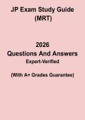 JP Exam Study Guide &lpar;MRT&rpar; PDF &vert; Medical Radiologic Technologist Certification Practice Test & Review
