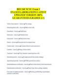 BIO 240 NCSU Exam 1 EXAM ELABORATIONS LATEST UPDATED VERSION 100&percnt; GUARANTEED &lpar;GRADED A&plus;&rpar;