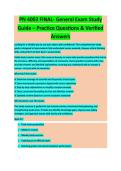 PN4003 FINAL COMPLETE STUDY GUIDE 2026&sol;2027 WITH VERIFIED QUESTIONS AND ANSWERS &vert;&vert; 100&percnt; PASS GUARANTEE &vert; UPDATED VERSION