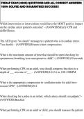 FISDAP EXAM &lpar;2025&rpar; QUESTIONS AND ALL CORRECT ANSWERS 100&percnt; SOLVED AND GUARANTEED SUCCESS&excl;&excl;