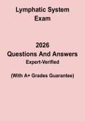 Lymphatic System Exam PDF &vert; Anatomy & Physiology Practice Test&comma; Immune System Review & Study Guide