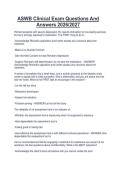 ASWB Clinical Exam Questions And Answers 2026&sol;2027