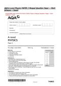 AQA A-Level Physics PAPER 2 Merged Question Paper &plus; Mark  Scheme &plus; Insert 
