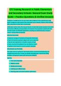 CITI TRAINING &ndash; RESEARCH IN PUBLIC ELEMENTARY AND SECONDARY SCHOOLS COMPLETE STUDY GUIDE 2026&sol;2027 WITH VERIFIED QUESTIONS AND ANSWERS &vert;&vert; 100&percnt; PASS GUARANTEE &vert; UPDATED VERSION