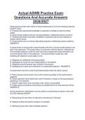 Actual ASWB Practice Exam Questions And Accurate Answers 2026&sol;2027