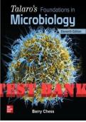Complete Test Bank Talaros Foundations in Microbiology 11th Edition Chess Questions & Answers with rationales &lpar;Chapter 1-27&rpar;