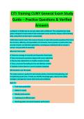 CITI TRAINING CUNY COMPLETE GENERAL EXAM STUDY GUIDE 2026&sol;2027 WITH VERIFIED QUESTIONS AND ANSWERS &vert;&vert; 100&percnt; PASS GUARANTEE &vert; UPDATED VERSION
