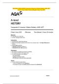 2025 AQA A-LEVEL HISTORY Component 2J America&colon; A Nation Divided&comma; c1845-1877 Question Paper & Mark Scheme &lpar;Merged&rpar; Friday 6 June 2025