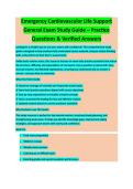 EMERGENCY CARDIOVASCULAR LIFE SUPPORT COMPLETE GENERAL EXAM STUDY GUIDE 2026&sol;2027 WITH VERIFIED QUESTIONS AND ANSWERS &vert;&vert; 100&percnt; PASS GUARANTEE &vert; UPDATED VERSION