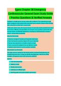 EGAN&rsquo;S CHAPTER 38 &ndash; EMERGENCY CARDIOVASCULAR CARE COMPLETE GENERAL EXAM STUDY GUIDE 2026&sol;2027 WITH VERIFIED QUESTIONS AND ANSWERS &vert;&vert; GUARANTEED PASS &vert; NEWEST VERSION