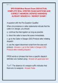 EPD EXAM Most Recent Exam 2026 ACTUAL  COMPLETE REAL VERIFIED EXAM QUESTIONS AND  CORRECT ANSWERS &lpar;VERIFIED ANSWERS&rpar;  ALREADY GRADED A&plus; &sol; NEWEST EXAM&excl;&excl;&excl; 