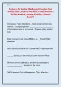 Endeavor Air Medical EXAM Actual Complete Real  Verified Exam Questions with 100&percnt; Correct Answers &vert;  Verified Answers &vert; Already Graded A&plus; &vert; Newest  Exam&excl;&excl;&excl; 