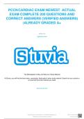 PCCNCARDIAC EXAM NEWEST ACTUAL EXAM COMPLETE 200 QUESTIONS AND CORRECT ANSWERS &lpar;VERIFIED ANSWERS&rpar; &vert;ALREADY GRADED A&plus;