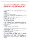 PN VIRTUAL ATI PREDICTOR &lpar;GREEN LIGHT&rpar; QUESTIONS AND ANSWERS