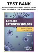 Test Bank for Applied Pathophysiology for the Advanced Practice Nurse 2nd Edition by L&period; Dlugasch & L&period; Story