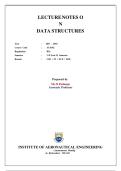 Data Structures Complete PDF Notes &vert; Algorithms&comma; Trees&comma; Graphs&comma; Sorting &vert; Exam Study Guide