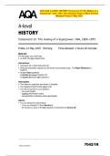2025 AQA A-LEVEL HISTORY Component 1K The Making of a Superpower&colon; USA&comma; 1865-1975 Question Paper & Mark Scheme &lpar;Merged&rpar; Friday 23 May 2025