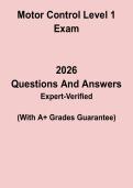 Motor Control Level 1 Exam PDF &vert; Electrical Practice Test & Industrial Study Guide