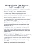NC DOCC Practice Exam Questions And Answers 2026&sol;2027