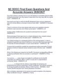 NC DOCC Final Exam Questions And Accurate Answers 2026&sol;2027