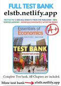 Test Bank for Essentials of Economics 12th Edition by Schiller &vert; Full Chapter Questions & Answers &vert; Micro & Macro