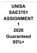 SAE3701 ASSIGNMENT 1 - 2026 DUE 4 MAY 2026