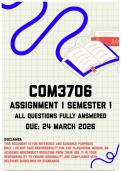COM3706 Assignment 1 Semester 1 Memo &vert; Due 24 March 2026