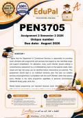 PEN3705 Assignment 2 &lpar;COMPLETE ANSWERS&rpar; Semester 2 2026 - DUE September 2026