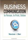Business Communication&colon; In Person&comma; In Print&comma; Online &ndash; 8th Edition &lpar;2026&rpar; by Amy &vert; Study Notes & Summaries