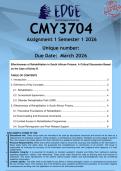  CMY3704 Assignment 1 &lpar;ANSWERS&rpar; Semester 1 2026 - DISTINCTION GUARANTEED
