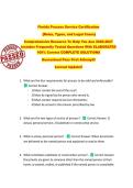 Florida Process Service Certification  &lbrace;Rules&comma; Types&comma; and Legal Cases&rcub;  Comprehensive Resource To Help You Ace 2026-2027  Includes Frequently Tested Questions With ELABORATED  100&percnt; Correct COMPLETE SOLUTIONS  Guaranteed Pass First Attempt&excl;&excl;  Current Updat