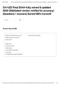 CM 4221 Final EXAM fully solved & updated 2025-2026&lpar;latest version verified for accuracy&rpar; &lpar;Questions &plus; Answers&rpar; Solved 100&percnt; Correct&excl;&excl;