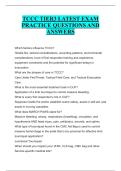 TCCC Tier 3 Latest Exam &vert; Practice Questions and Answers &vert; Complete Review